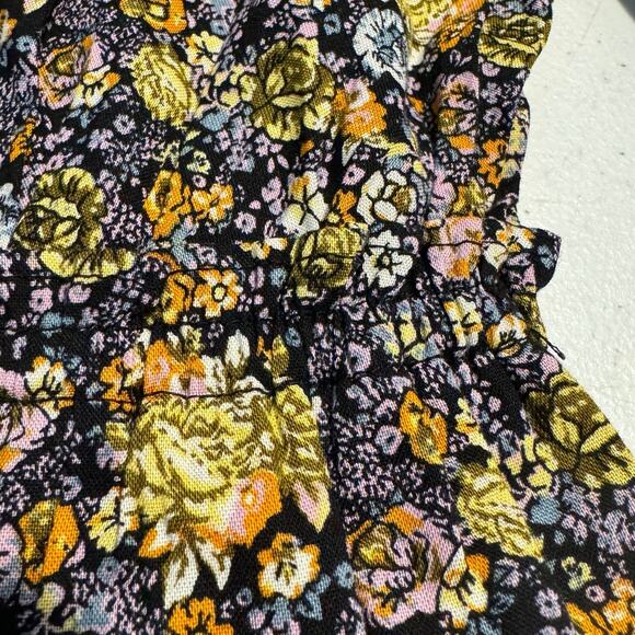 Target Cottage Core Floral Maxi Dress Size XS Blue Gold Prairie Feminine Modest - Picture 12 of 12